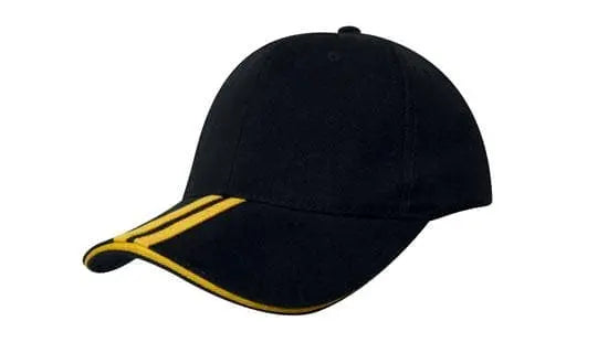 Headwear Bhc 2 Stripe Peak & Sandwich Cap X12 - 4074 - City Workwear